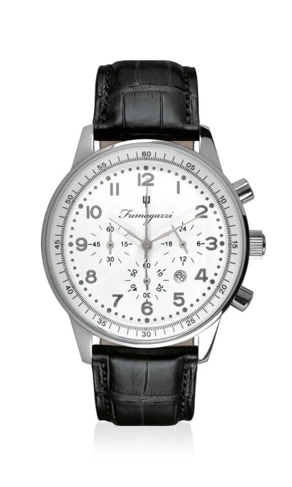 Generico FU056 Orologio da Polso Fumagazzi - Lo Scippo d’acciaio, ø 43 mm, Cinturino Vera Pelle, Movimento Automatico, Water Resistant