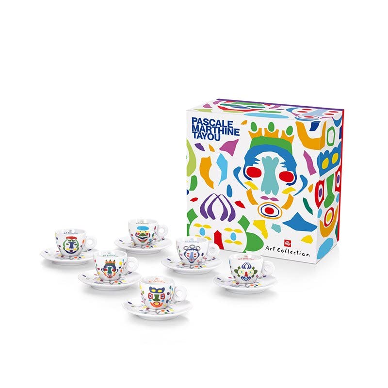 Illy Art Collection Pascale Marthine Tayou 6 Tazze da Caffè Espresso Numerate Firmate