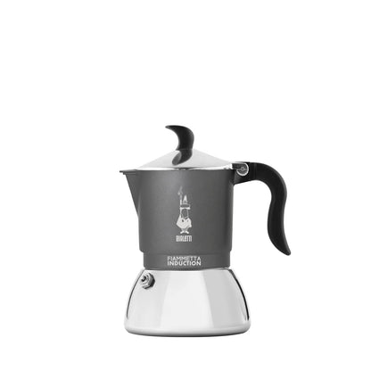 Bialetti Fiammetta Induction Caffettiera, Aluminium, Steel, Grigio, 2 Tazze