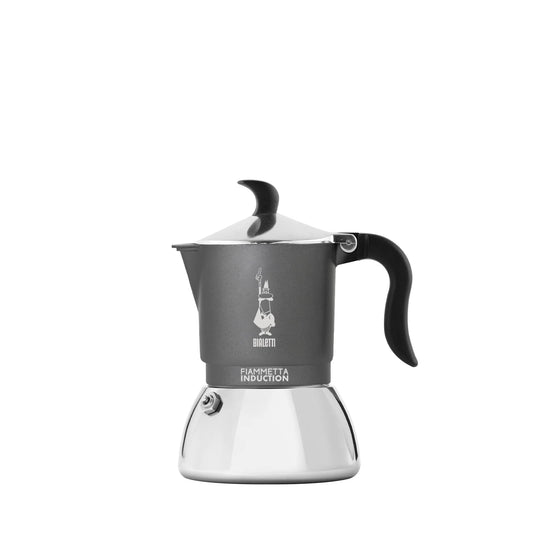 Bialetti Fiammetta Induction Caffettiera, Aluminium, Steel, Grigio, 2 Tazze