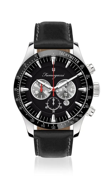 Generico FU001 Orologio da Polso Fumagazzi - Velocs “Pelle”, ø 45 mm, Cinturino in Vera Pelle, Movimento Cronografo, Water Resistant 5 atm