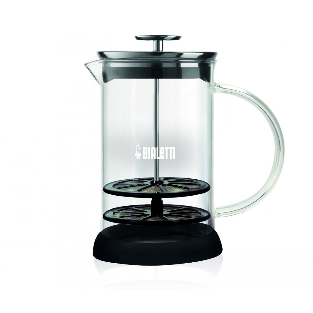 Bialetti Cappuccinatore, Crema Perfetta, Adatto all'utilizzo in Microonde, Lavabile in Lavastoviglie, 330 ml, Vetro
