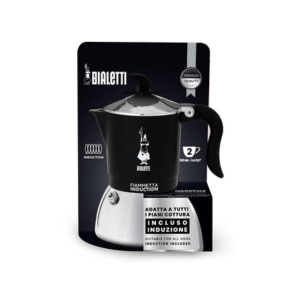 BIALETTI Moka Fiammetta Induction Caffettiera Adatta Piani Induzione 2 Tazze