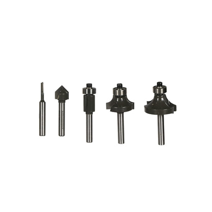 RYOBI RAKRBS5 Set di 5 Frese da 6mm per Legno per Fresatrice e Tagliabordi