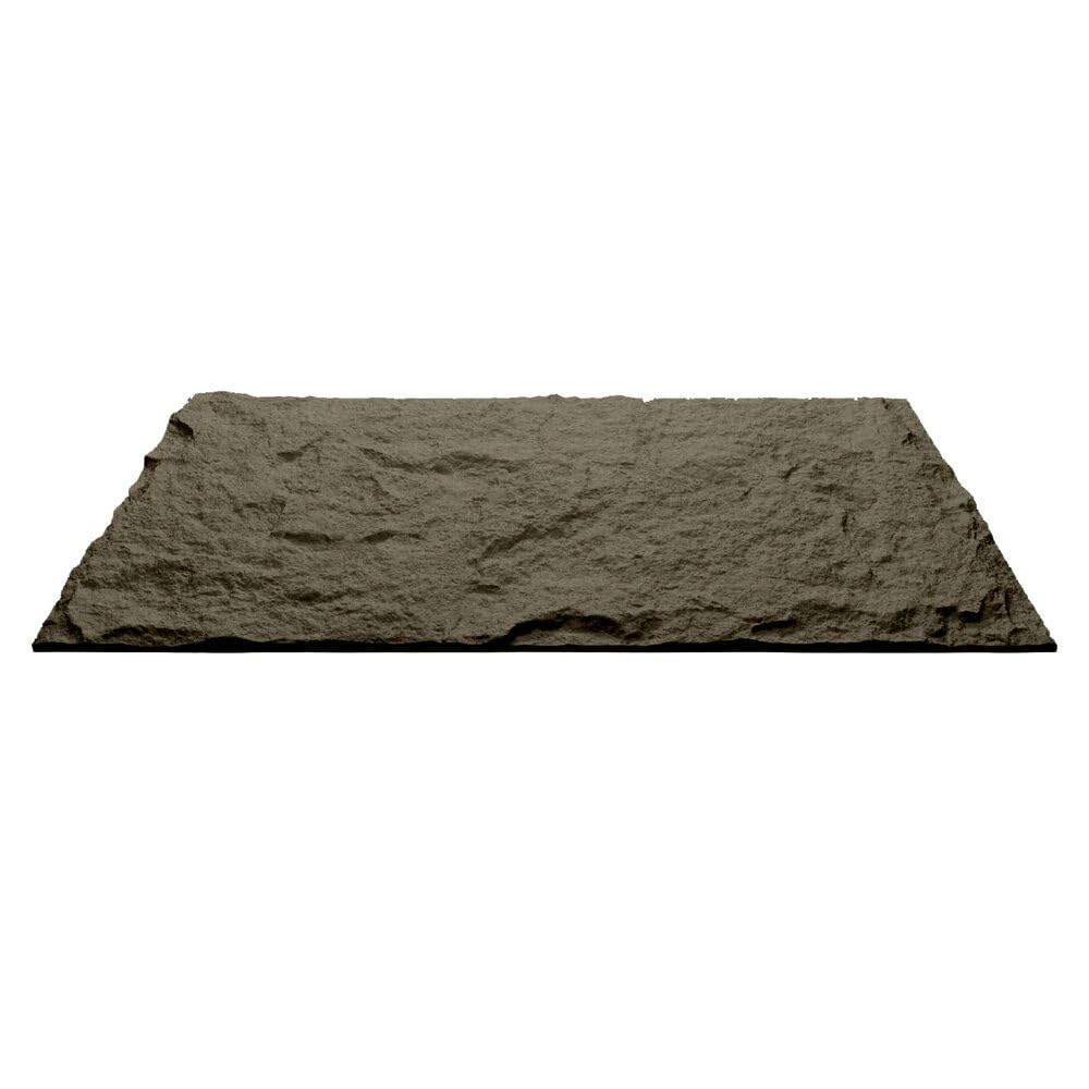 DIVINA HOME, Naturale, Pannello Decorativo 3D Effetto Roccia, PU, Moderno, 16 kg, 120 x 60 x 3 cm, 7,2 m², Grigio Vulcano