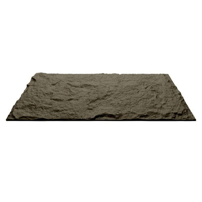 DIVINA HOME, Naturale, Pannello Decorativo 3D Effetto Roccia, PU, Moderno, 16 kg, 120 x 60 x 3 cm, 7,2 m², Grigio Vulcano