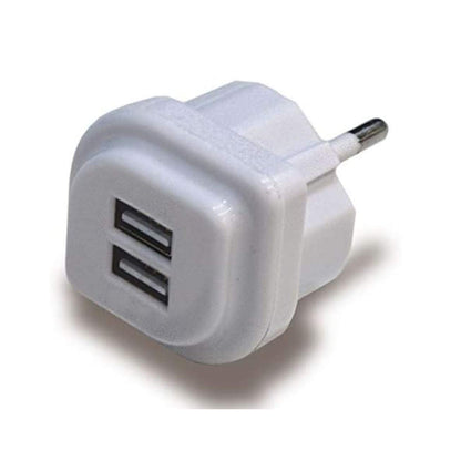 CARICABATTERIA X SMARTPHONE 2 USB 5V/2,1A SCHUKO