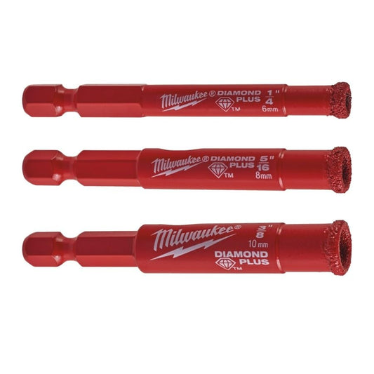 Milwaukee Blister con 3 bit Diamond Plus