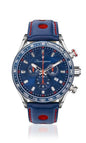 Generico FU096 Orologio da Polso Fumagazzi - Lunatico Luna Blu, ø 44 mm, Cinturino Vera Pella Imbottita, Movimento Ronda 5040D, Water Resistant 10 atm