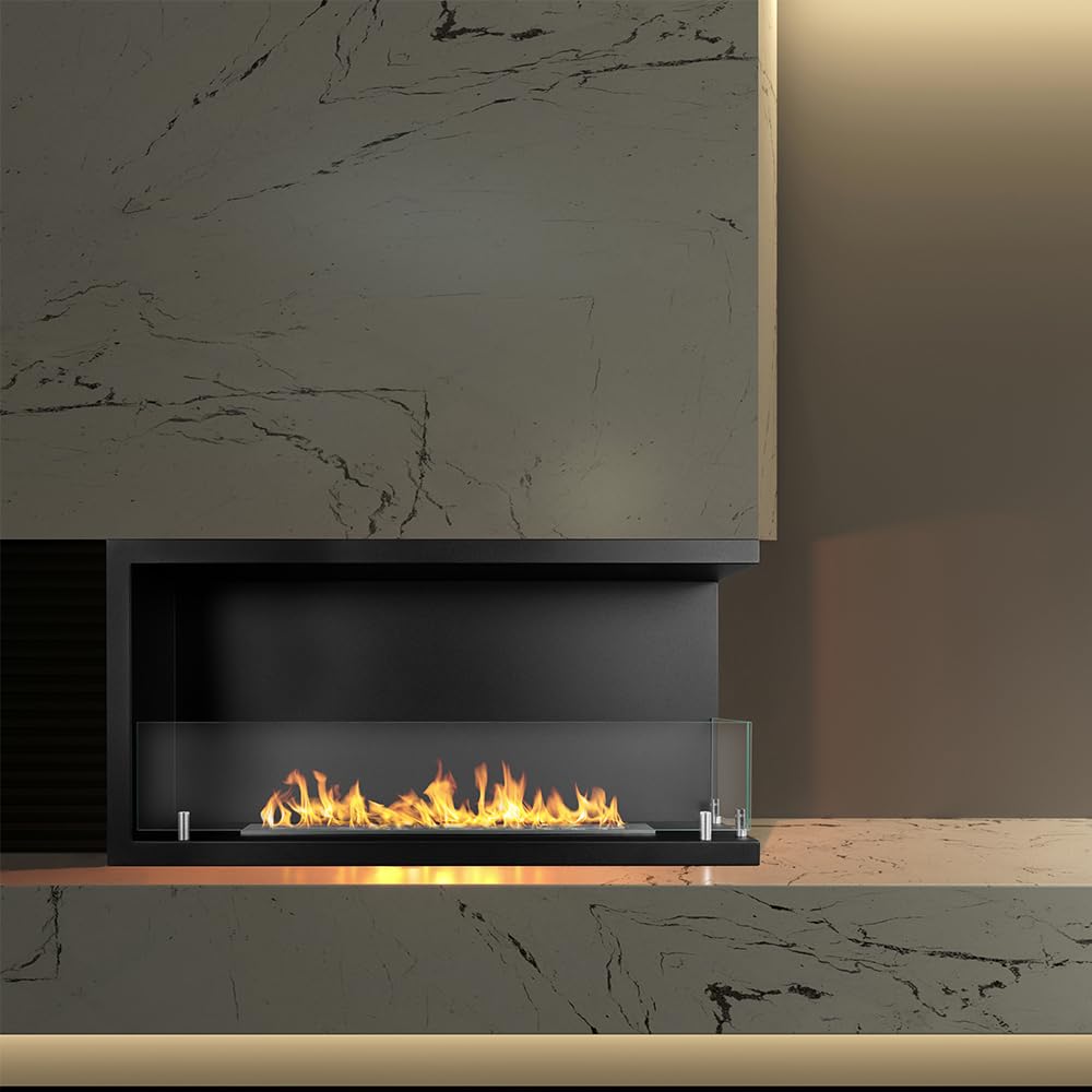 Divina Fire Camino a bioetanolo da Incasso ad Angolo biocamino angolare 90x45 SUTRI 90 DX