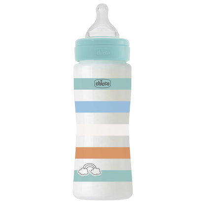 Fast Flow Wellness Bottle, with Physio Teat in Soft Silicone and Soft Sense Finish, Anti-Colic, Reduces Regurgitation and Irritability, 330 ml Plastic Bottle, 4 Months+, Baby