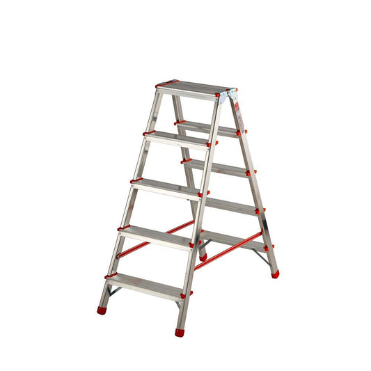 GIERRE BA230S Scala Scaletto Sgabello Salita Doppia Alluminio 4+1 Gradini