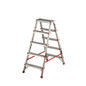GIERRE BA230S Scala Scaletto Sgabello Salita Doppia Alluminio 4+1 Gradini