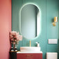 DIVINA HOME Specchio da Bagno Ovale retroilluminato Reversibile Olivia LED 50x90 Made in Italy