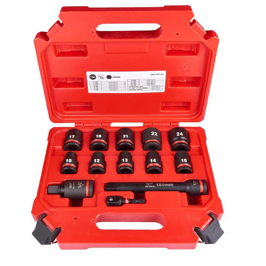 Set di 13 chiavi a bussola Shockwave Impact 1/2 Milwaukee