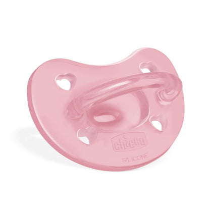 Chicco PhysioForma Ciuccio in Silicone 6 - 16 Mesi, Set di Gommotti Morbidi e Delicati, Supportano la Respirazione Fisiologica e Favoriscono il Corretto Sviluppo della Bocca, Rosa