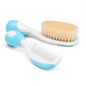 Chicco Set Spazzola e Pettine Capelli per Bambini, Spazzola Neonati con Morbide Setole Naturali, Pettine con Punte Arrotondate, Impugnatura Antiscivolo - Accessori Neonato 0+ Mesi, Azzurro