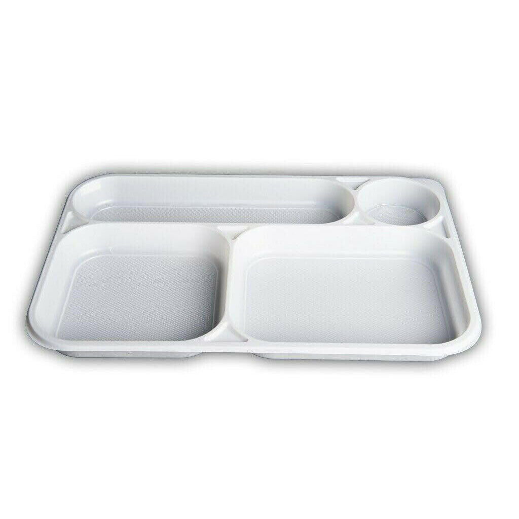 400 Disposable Trays 4 Rigid Plastic Compartments Disposable Tray 36x24cm