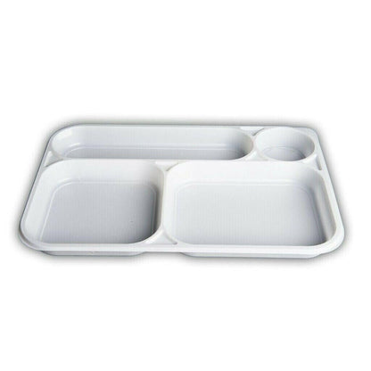 400 Disposable Trays 4 Rigid Plastic Compartments Disposable Tray 36x24cm