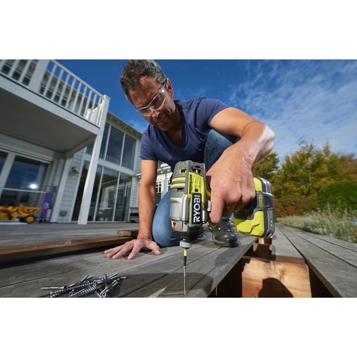 Ryobi R18IDBL-0 Avvitatore ad Impulsi Brushless a Batteria 18V ONE+, Batteria non Inclusa, con 3 Livelli di Potenza, per Serrare e Rimuove Elementi di Fissaggio