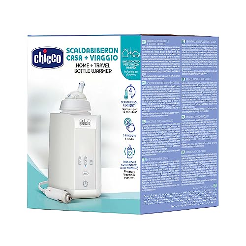 Scaldabiberon Portatile Da Viaggio E Scaldapappa Con Tre Programmi E Spegnimento Automatico, Bianco, ‎14 x 14 x 17.5 cm; 820 grammi