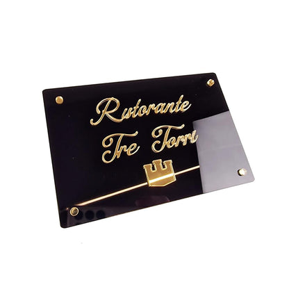 Targa in Plexiglass Personalizzata | Insegna con Caratteri in Rilievo 3mm | Targhetta Pubblicitaria, Dottori, Studi Professionali, Ristoranti, Attività commerciali (30x20cm, Personalizza)
