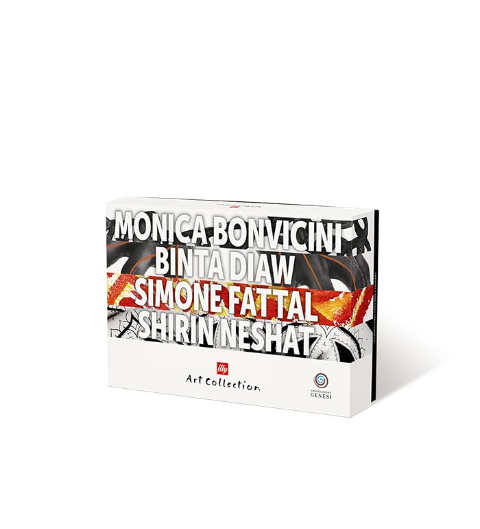 illy 25153 Art Collection, Collezione Genesi 4 Tazze da Cappuccino Numerate e Firmate Monica Bonvicini e Shirin Neshat