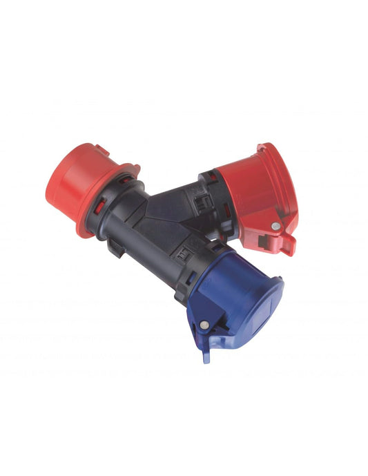 ROSI 1001994 Moltiplicatore Mobile 2 Uscite Prese Industriali 16A 3P+N+T 400V 5Poli