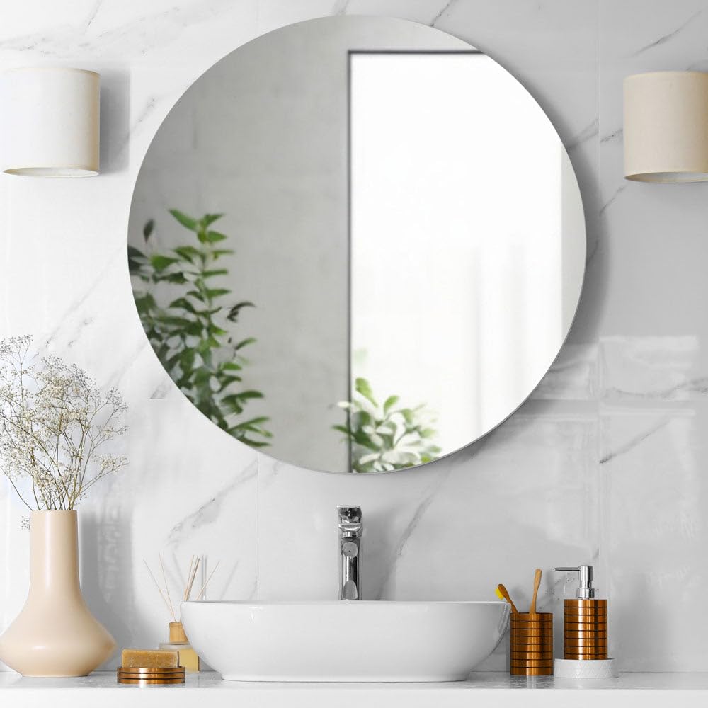 DIVINA HOME Specchio da Bagno Rotondo retroilluminato Tondo d. 80 Luna Made in Italy