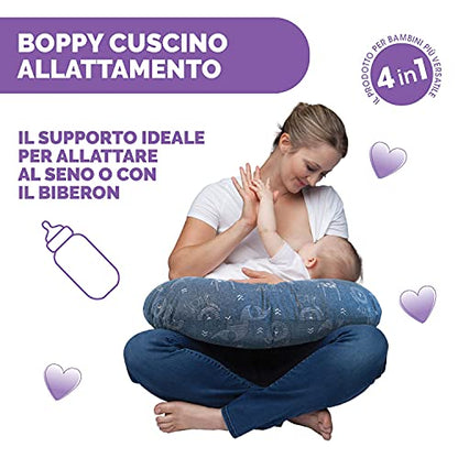 Chicco Boppy Supporto Allattamento anche conosciuto come cuscino per Neonati 0+ Mesi, Forma Ergonomica con Mamma e Bambino, Neonato al Seno col Biberon