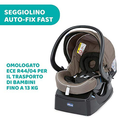 Chicco Trio Activ3 Passeggino Trio 3In1 Sistema Modulare Con Car Kit, Passeggino 3 Ruote, Navicella Neonato E Seggiolino Auto Gruppo 0+, Con Chiusura Pieghevole, Beige, ‎113 x 121.5 x 64 cm, 23.2 Kg