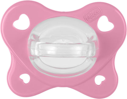 Chicco Gommotto Dual Soft, Ciuccio in Silicone 6-16 Mesi, Bicolore, Set di Gommotti con Doppia Morbidezza, Supportano la Respirazione e Favoriscono il Corretto Sviluppo della Bocca, 2 Pezzi, Bimba