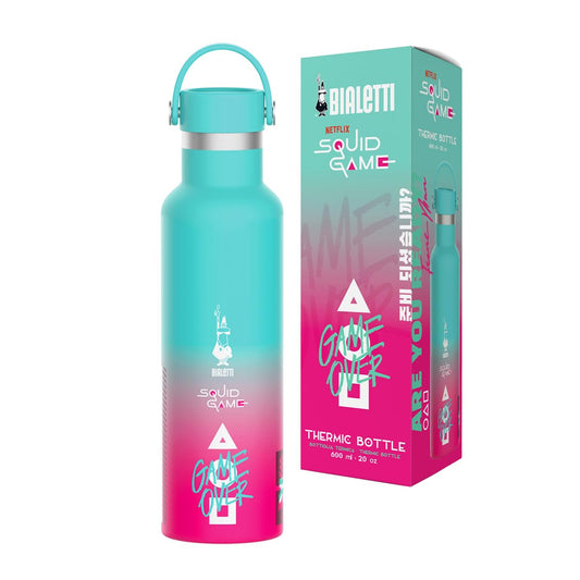 Bialetti Bottiglia Termica Squid Game©, 600ml, Acciaio Inox, Double Wall