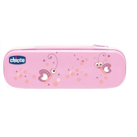 Chicco Set Dentale per Bambini, L'Astuccio Contiene Un Dentifricio 12 Mesi + e Uno Spazzolino, Oral Care, Rosa, 6 Mesi+