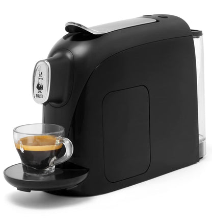 Bialetti Mignon, Macchina Caffè Espresso Incluse 32 Capsule, Funziona esclusivamente con Capsule Bialetti, Nero