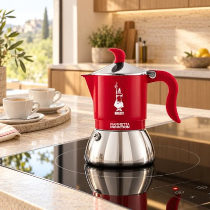 Bialetti Fiammetta Induction Moka 2 Tazze Rossa Candy Land
