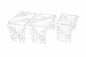 Set di 3 Alzatine Decorative con Farfalle, Base in Plexiglass Dorato o Trasparente, per Catering ed Esposizione | Alzate Originali per Eventi, Wedding, Comunione (Oro Specchiato)