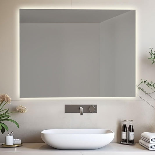 DIVINA HOME Specchio da Bagno retroilluminato Reversibile Aurora LED 70x80 Made in Italy