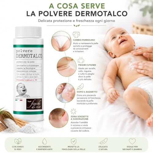 Chicco Fiocchi di Riso Polvere Dermotalco con Amido di Riso 75g