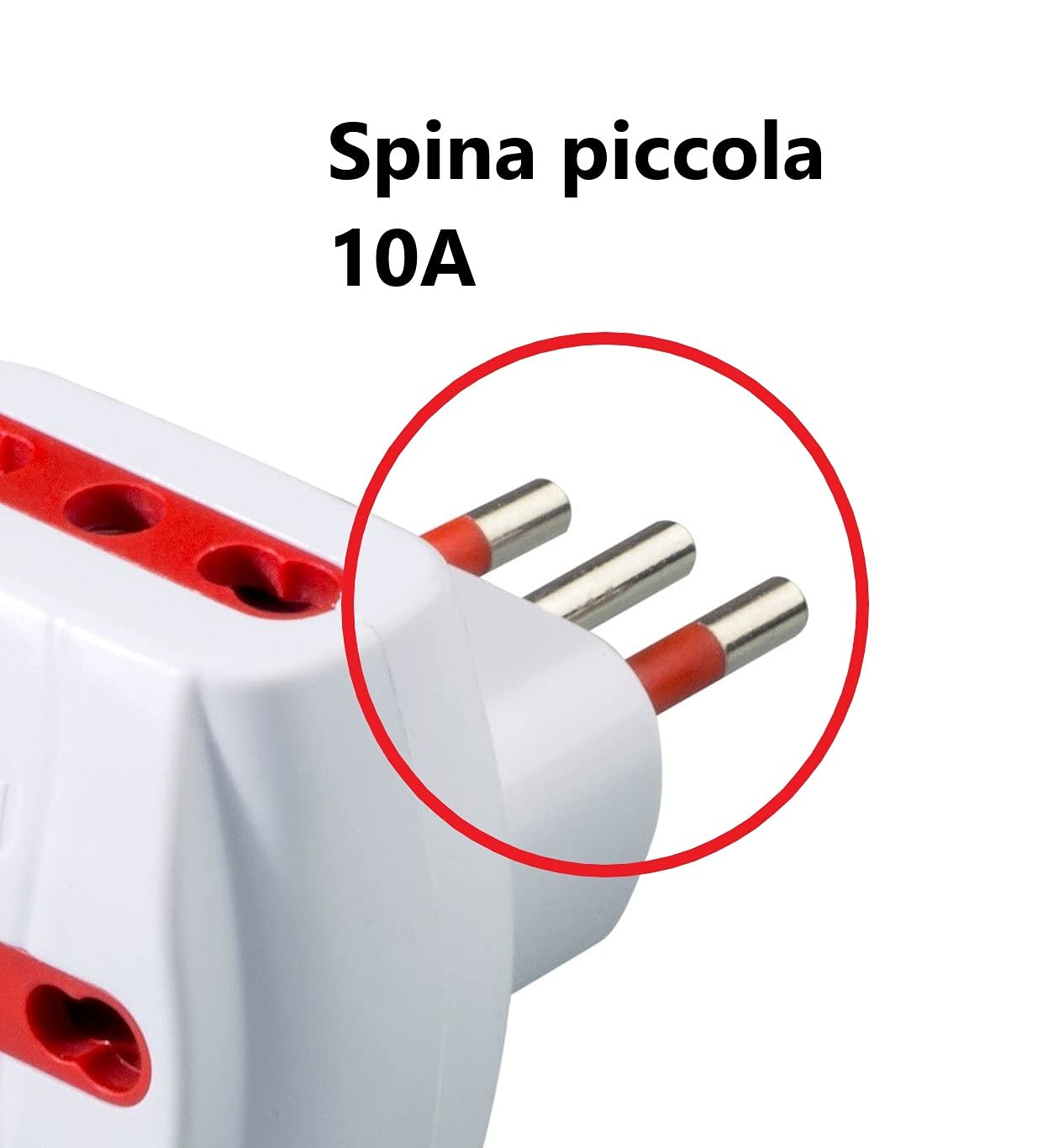 Adattatore Emilia Prime, Spina Tripla, da spina piccola 10A 2p+t a Prese Grandi 10/16a