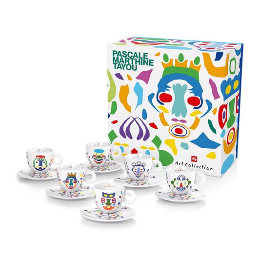 illy Art Collection Pascale Marthine Tayou 6 Tazze Cappuccino Numerate Firmate
