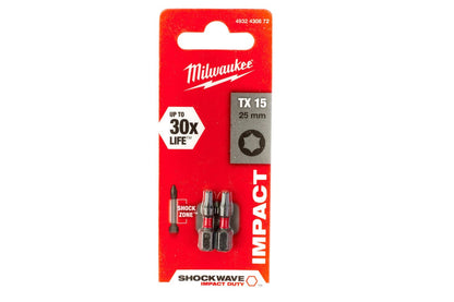 Milwaukee Ponta Tx15 25Mm - 2 Pieces
