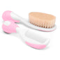 Chicco Set Spazzola e Pettine Capelli per Bambini, Spazzola Neonati con Morbide Setole Naturali, Pettine con Punte Arrotondate, Impugnatura Antiscivolo - Accessori Neonato 0+ Mesi, Rosa