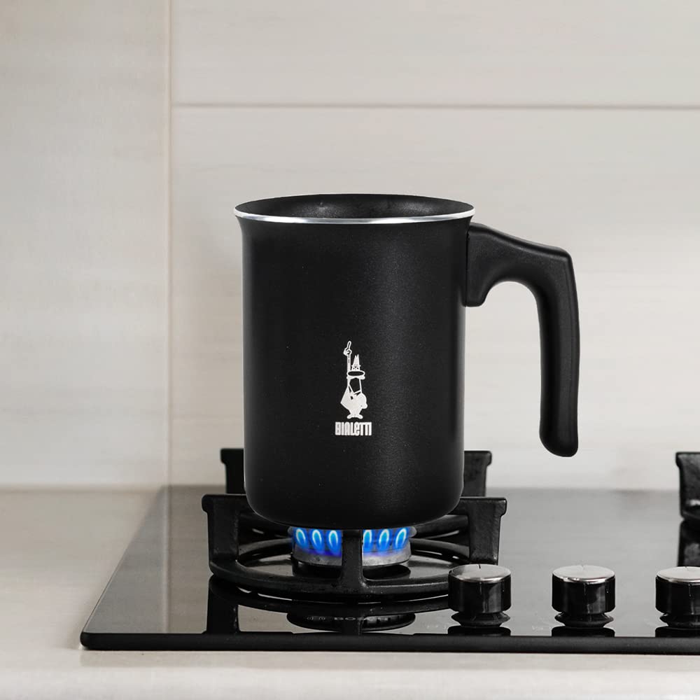 Bialetti Tutto Crema Alluminio Antiaderente, 3 tazze, 160 Ml, Non Adatto Ai Piani Induzione, Nero, 24.99 X 19.99 X 14.99 Cm