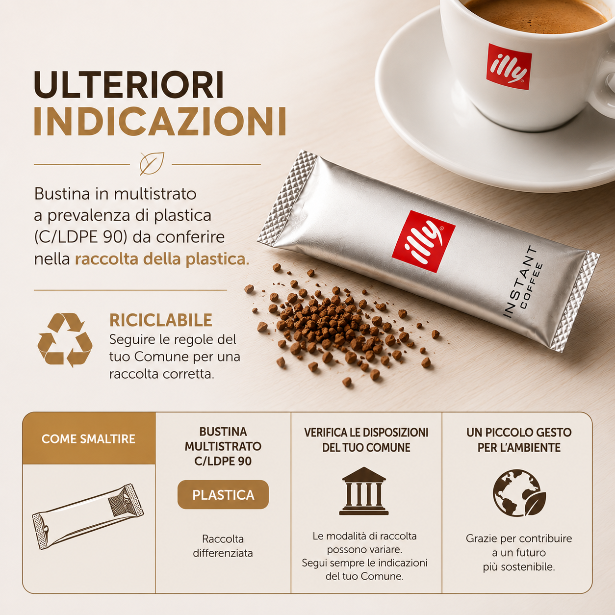 ILLY 200 Caffè Solubile Istantaneo 10 Scatole da 20 Stick di Caffe 100% Arabica, Tostato CLASSICO 25715ME
