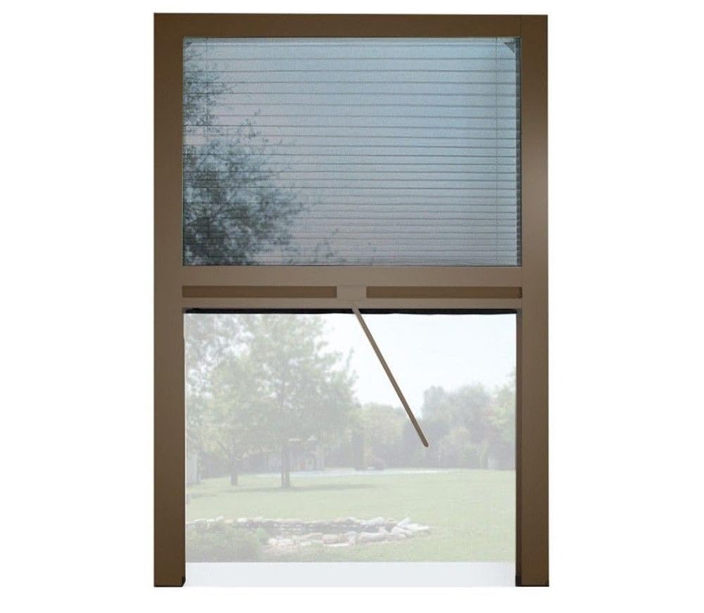 iperbriko Zanzariera Verticale a Plisse riducibile Bronzo Melodie 160x h160 cm