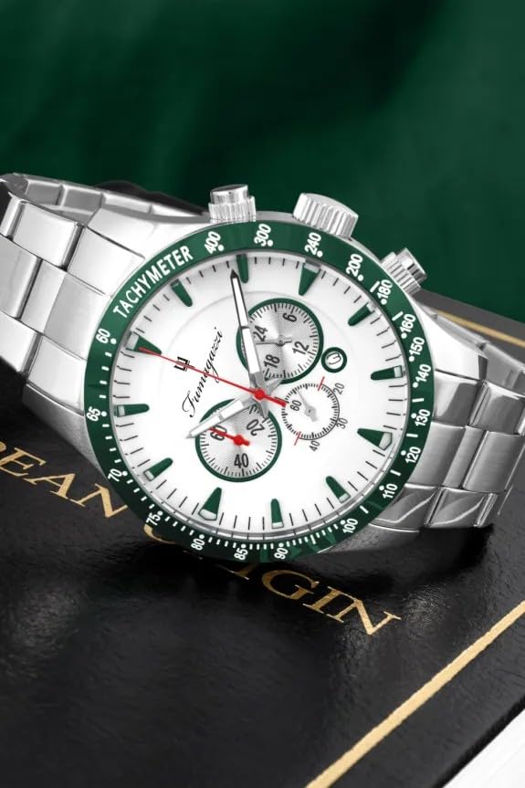 Generico FU185 Orologio da Polso Fumagazzi - Velocs Drago, ø 45 mm, Cinturino Acciaio Lucido, Movimento Cronografo al Quarzo, Water Resistant 5 atm