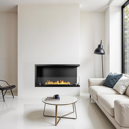 Divina Fire Camino a bioetanolo da Incasso ad Angolo biocamino angolare 90x45 SUTRI 90 DX