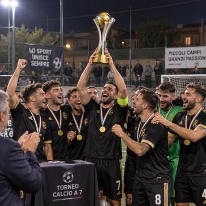 Trofeo Club World Cup in Resina 42 cm | Coppa Mondiale per Club Oro e Argento Lucido, Base Antiscivolo, Altezza 42 cm, Premiazione Calcio, Da Collezione