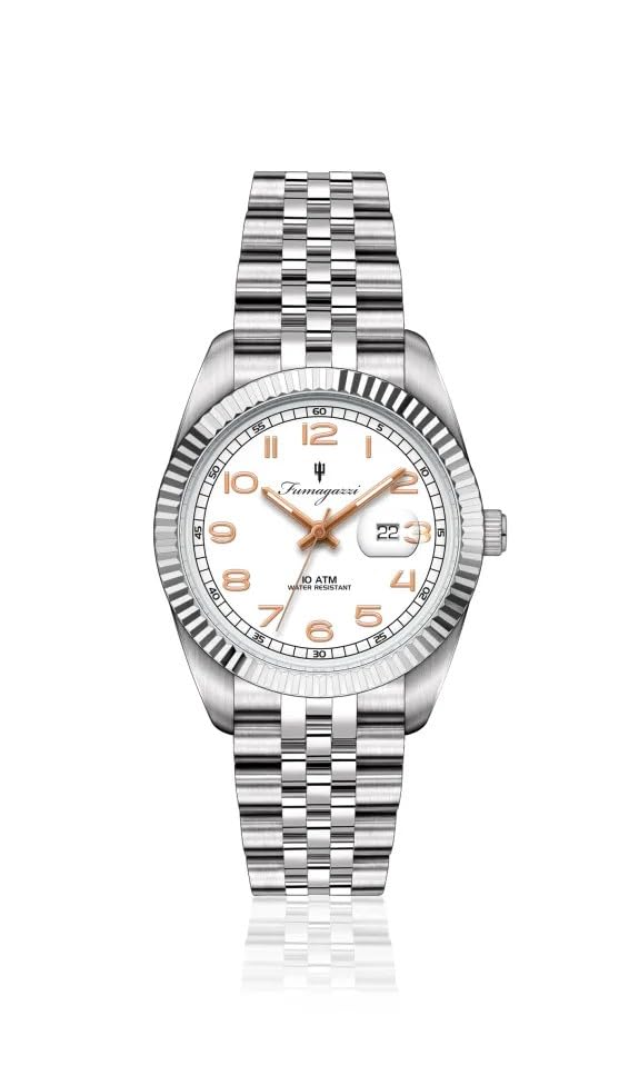 Generico FU016 Orologio da Polso Fumagazzi - Biancatopa, ø 31 mm, Cinturino Acciaio Solido Lucido, Movimento al Quarzo, Water Resistant 10 atm